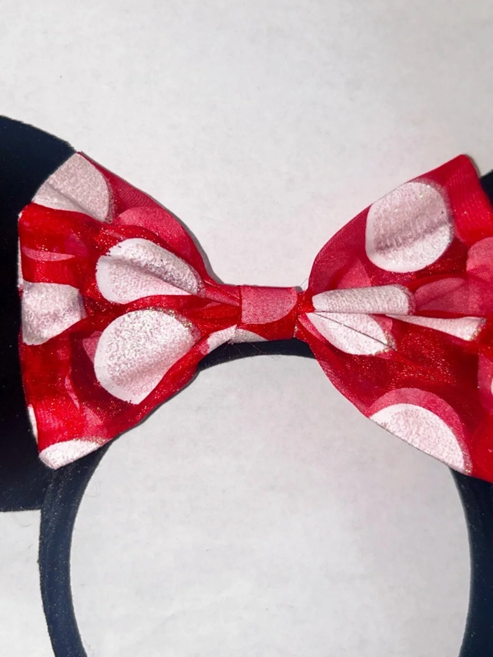 Disney Red and White Polka Dot Minnie Mouse Dress Costume with Ears - Picture 4 of 4